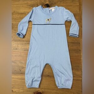 The Beaufort Bonnet Co Bradford Dog Romper Beale Street Blue